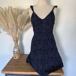White fox polka dot dress